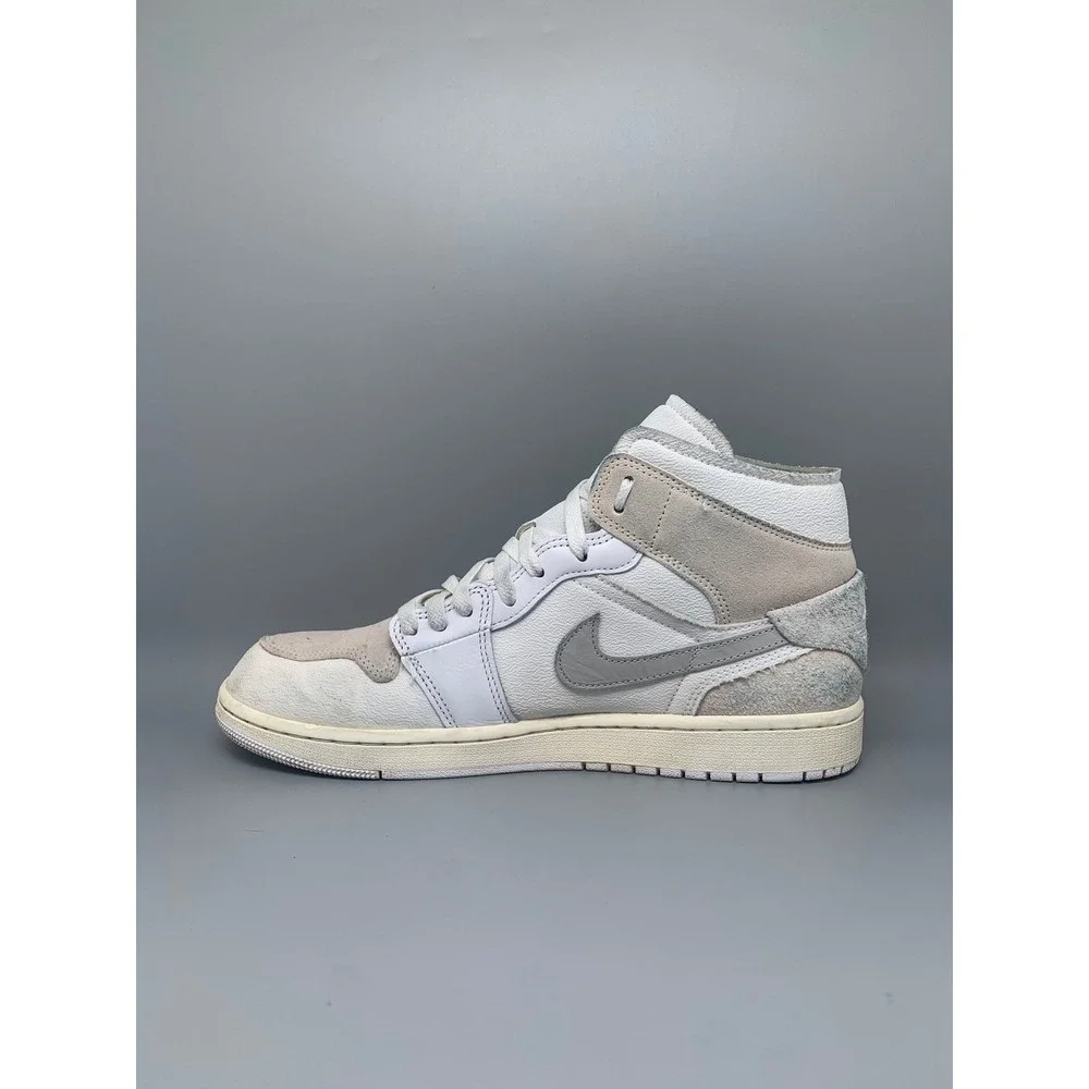 Jordan 1 Mid SE Craft White‎ Tech Grey Basketball Shoes DM9652-120 Men's Sz 11